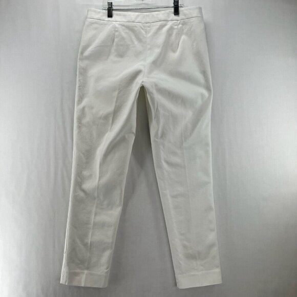 Vince Camuto Pants Womens Size 6 Chino Slim Straight Low Rise Trousers White - Picture 2 of 10